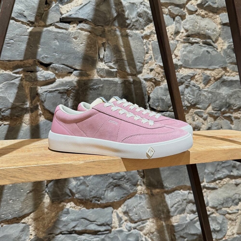 Dior B101 Pink Suede Low-top Sneakers